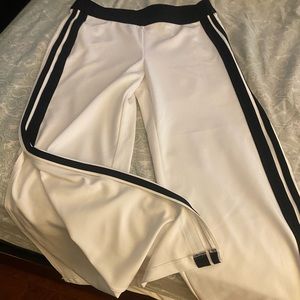 White and black pants